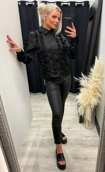 Rosy satin blouse 377 - black