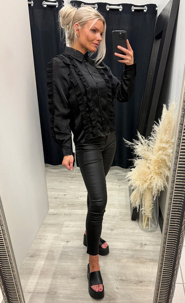 Rosy satin blouse 377 - black
