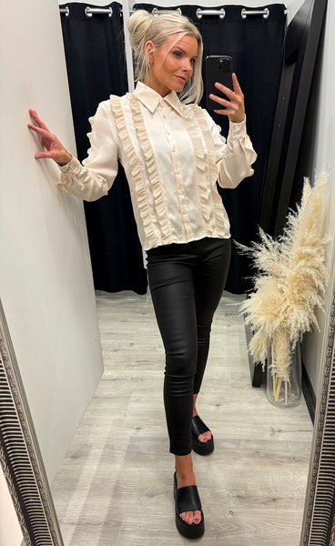 Rosy satin blouse 377 - cream