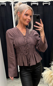 Taneil blouse - brown lilac