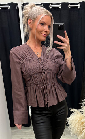 Taneil blouse - brown lilac