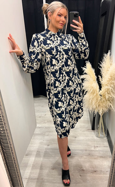 Meo dress 1 - navy mix