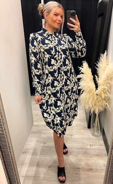 Meo dress 1 - navy mix