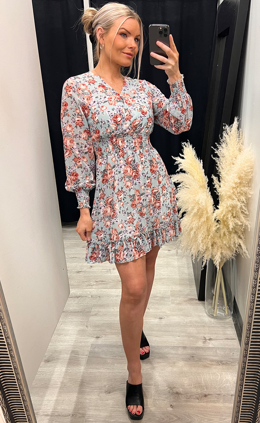 Paula dress - sage rose