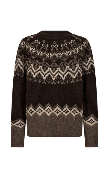 FREEQUENT Merla pullover - mole w. morel