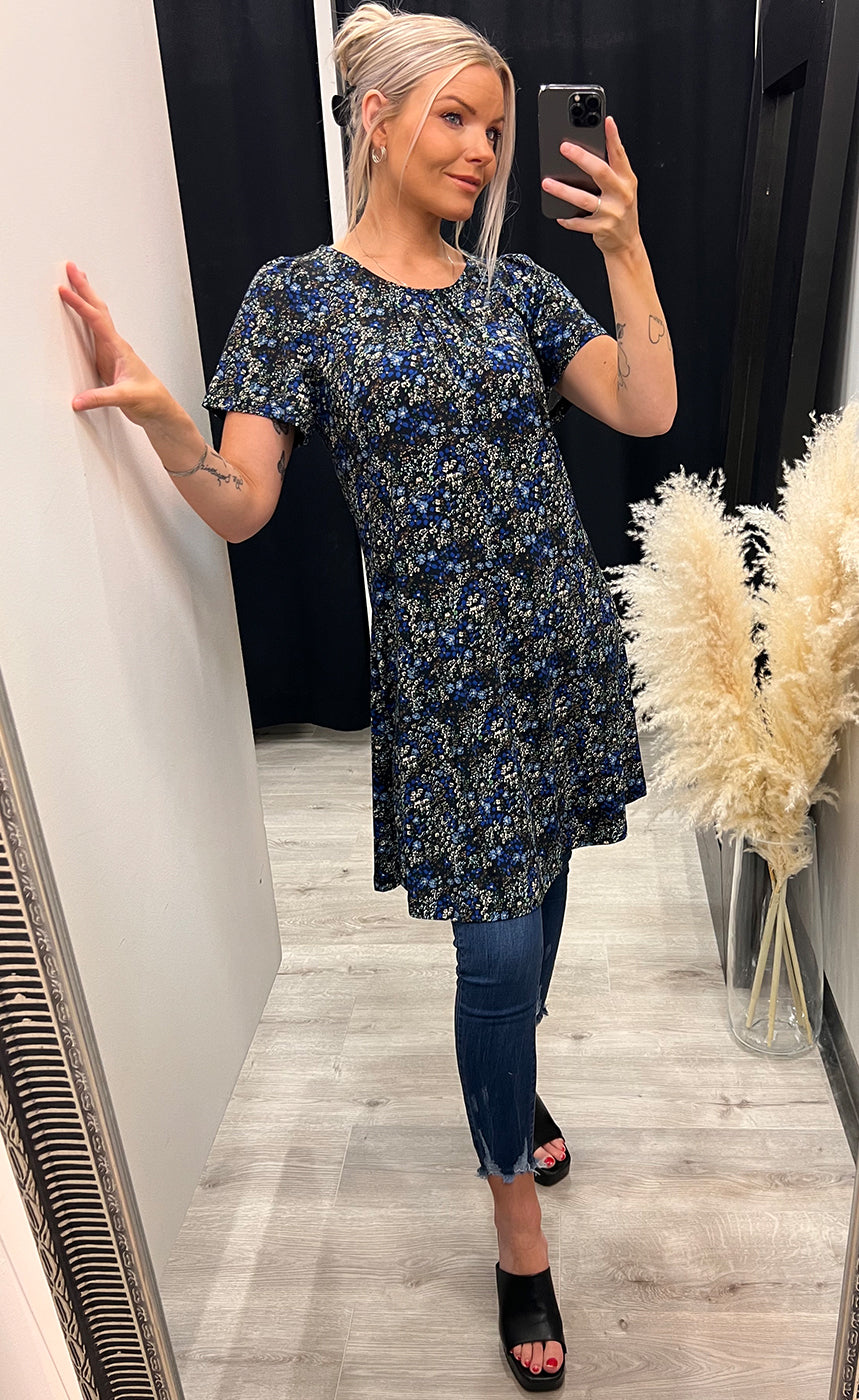 Seen dress - navy mix