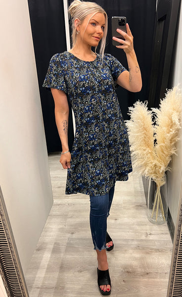 Seen dress - navy mix