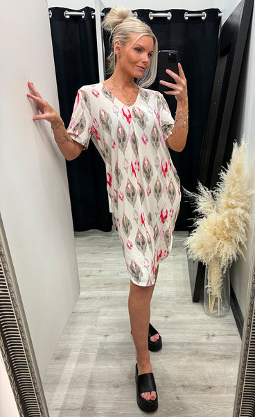 FREEQUENT Floi dress - moonbeam w. sweet lilac
