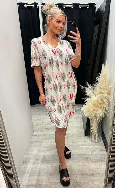 FREEQUENT Floi dress - moonbeam w. sweet lilac