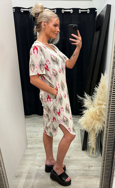 FREEQUENT Floi dress - moonbeam w. sweet lilac