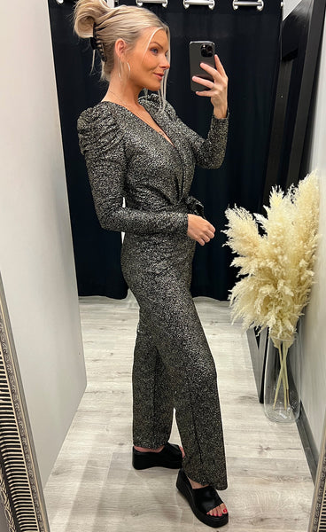 Egina jumpsuit - black/gold