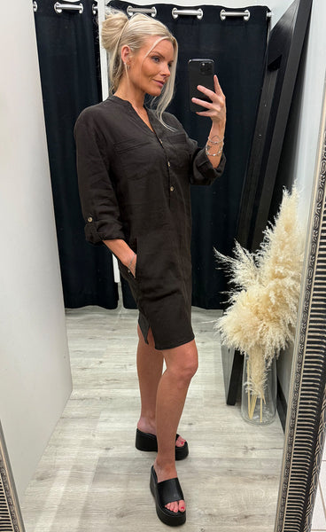 PULZ Luca short dress - espresso