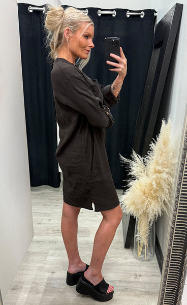 PULZ Luca short dress - espresso