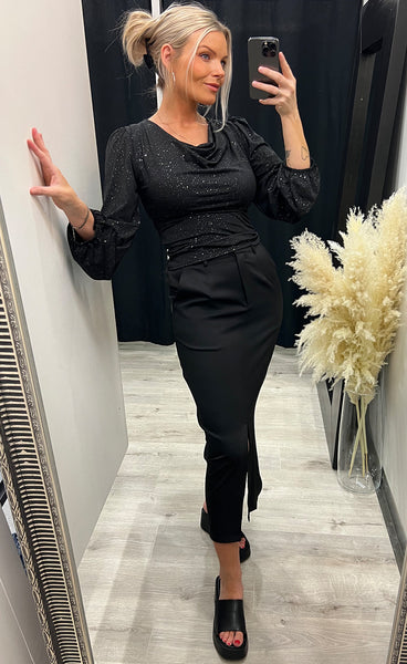 Cash top - black/silver