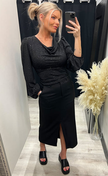 Cash top - black/silver