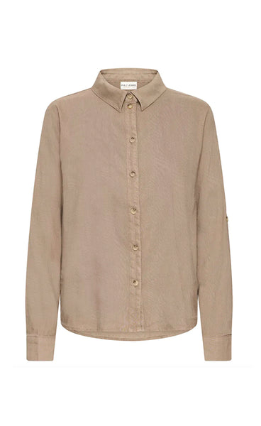 PULZ Luca LS shirt - walnut