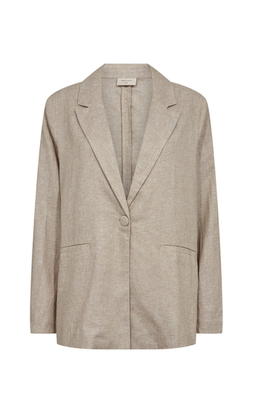 FREEQUENT Lavasi jacket - sand melange w. silver
