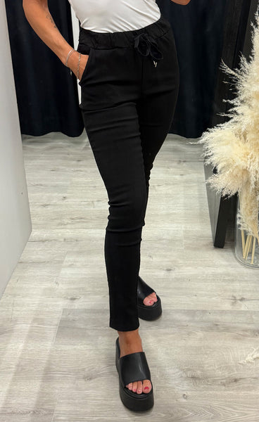 Carmen plain trousers - black