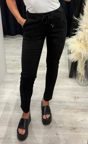 Carmen plain trousers - black