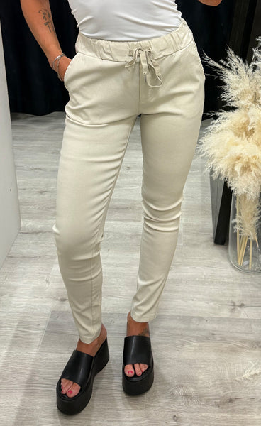 Carmen plain trousers - bone