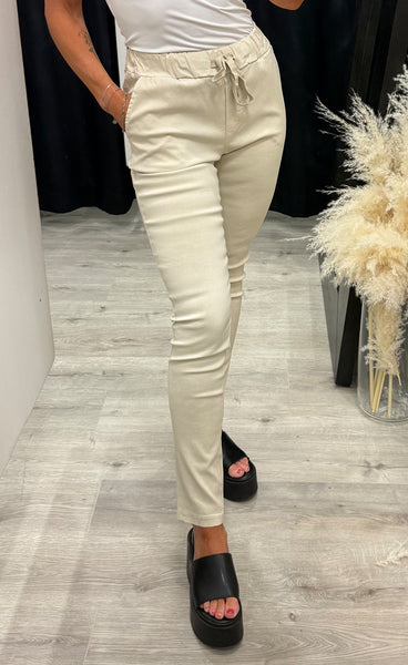 Carmen plain trousers - bone