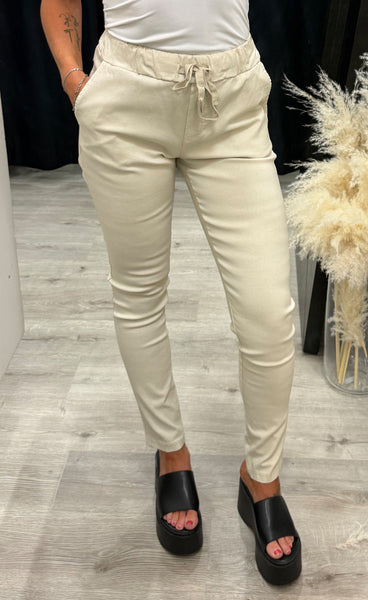 Carmen plain trousers - bone