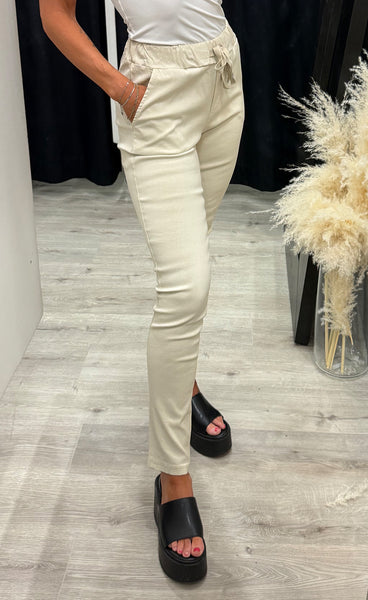 Carmen plain trousers - bone