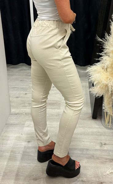 Carmen plain trousers - bone