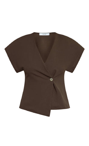 Gevela vest - dark brown
