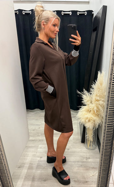 Camille dress - brown mix