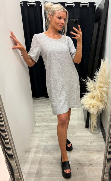 FREEQUENT Lava dress - coffe bean w. off-white