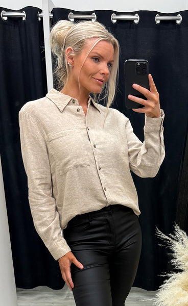 FREEQUENT Lava shirt simple - sand melange