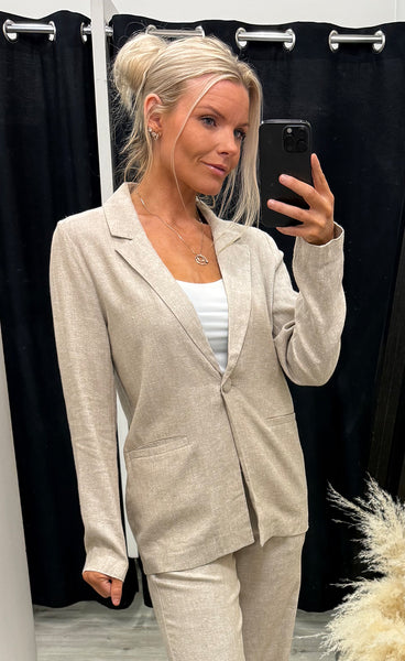 FREEQUENT Lavasi jacket - sand melange w. silver