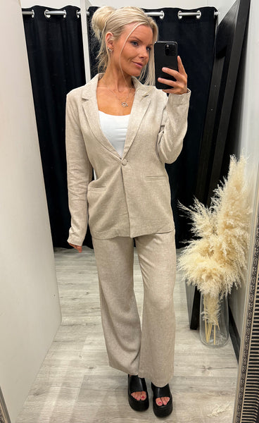 FREEQUENT Lavasi jacket - sand melange w. silver