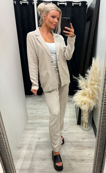 FREEQUENT Lavasi jacket - sand melange w. silver