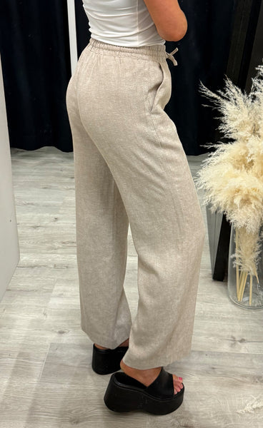 FREEQUENT Lavasi pants - sand melange w. glitter