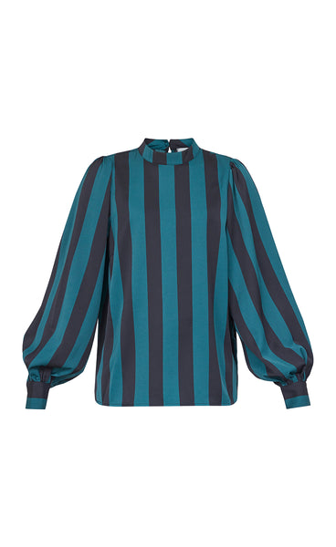Vanti blouse - pine/black stripe