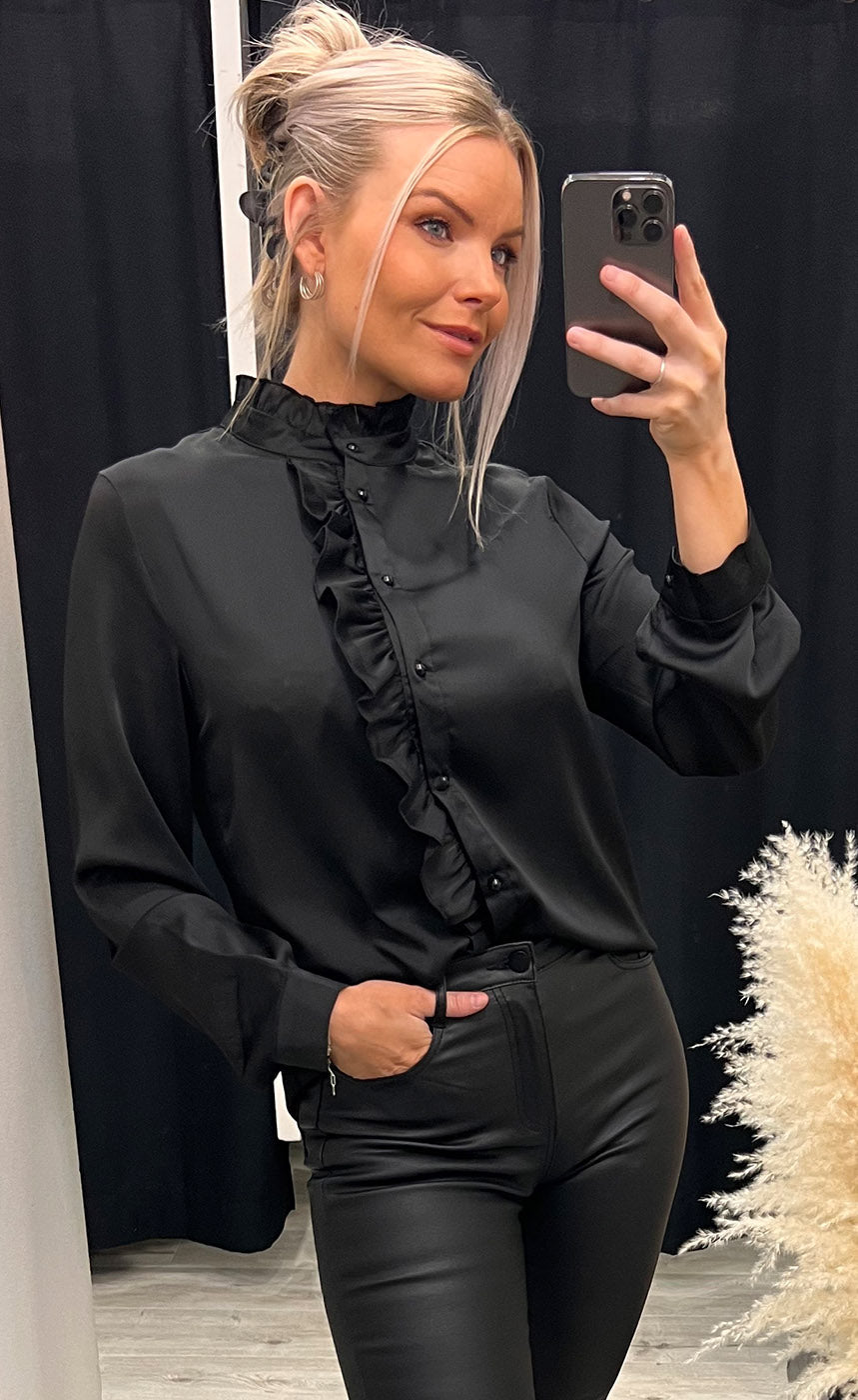 Paisley blouse - black