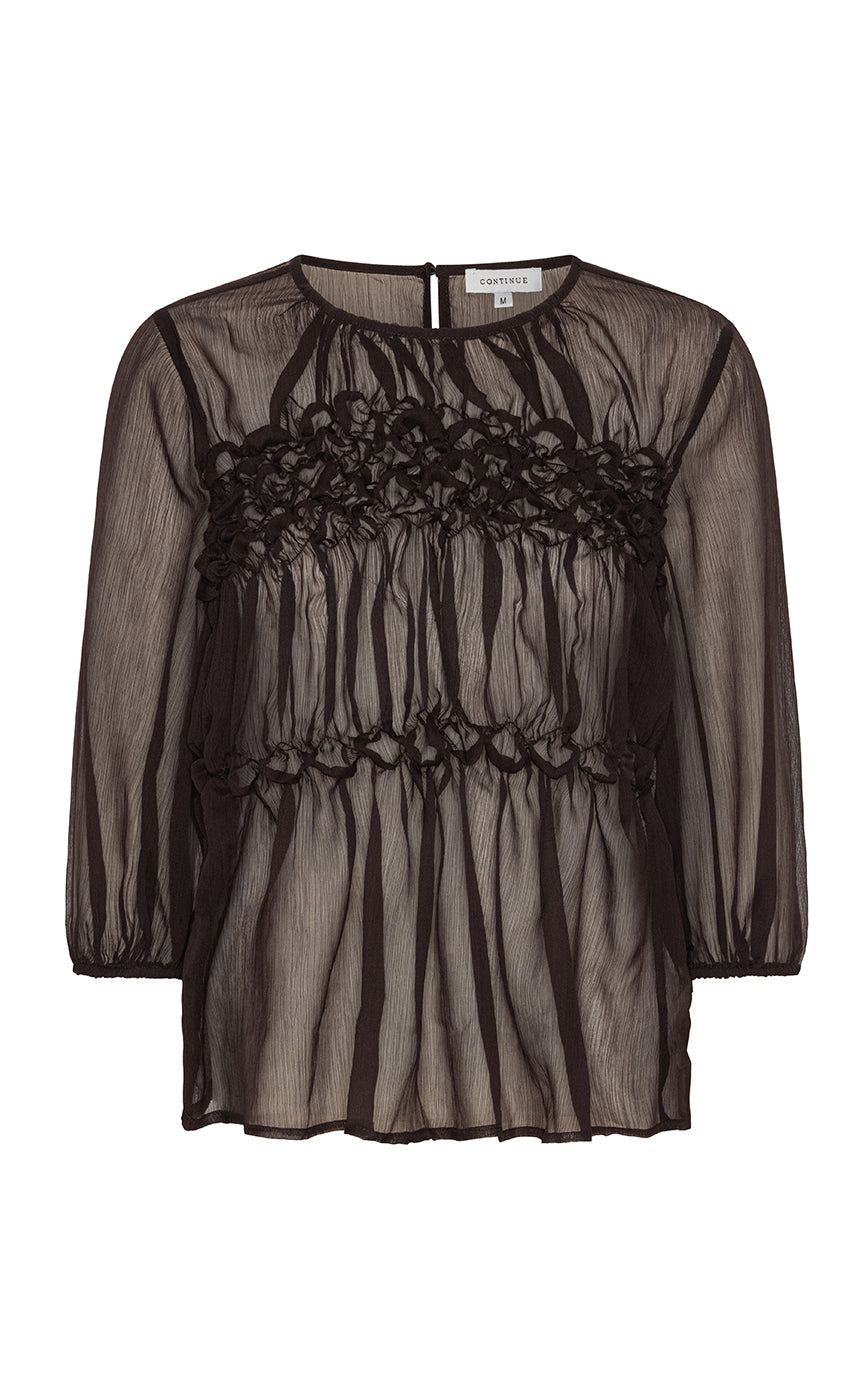 Githa mesh blouse - brown