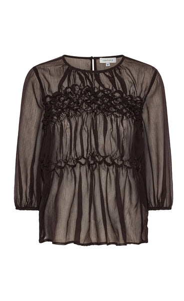 Githa mesh blouse - brown