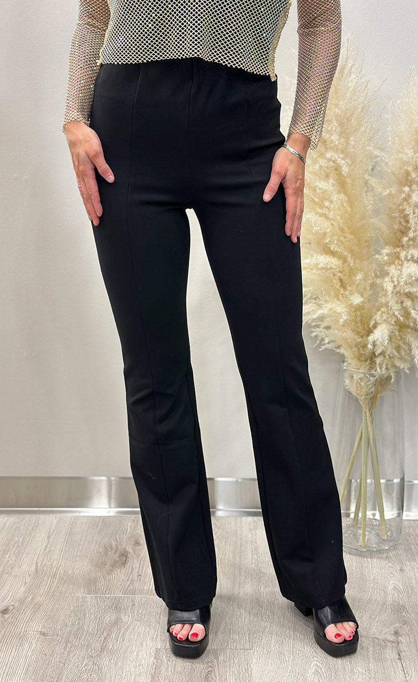 Marcia high waisted flared pants - black