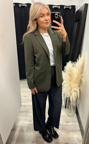 Kate oversize blazer - forest night