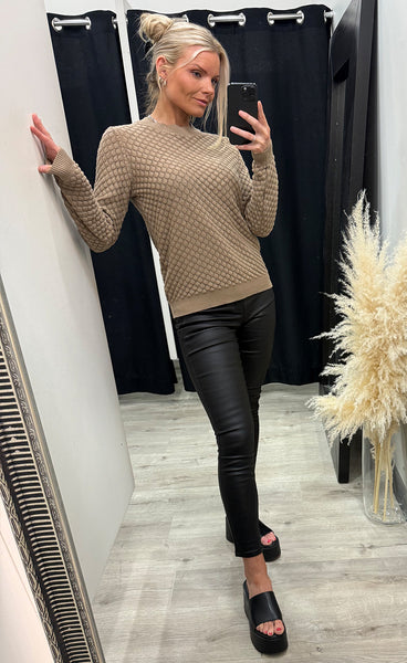 FREEQUENT Dodo diamo pullover - desert taupe