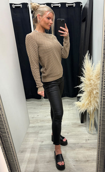 FREEQUENT Dodo diamo pullover - desert taupe