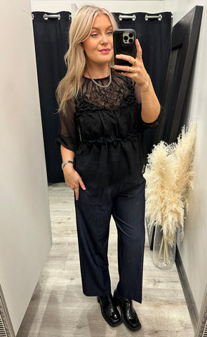 Githa mesh blouse - black