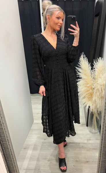 Lauren dress - black glitter