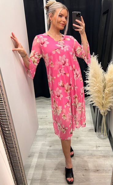 Khloe dress - pink/lily