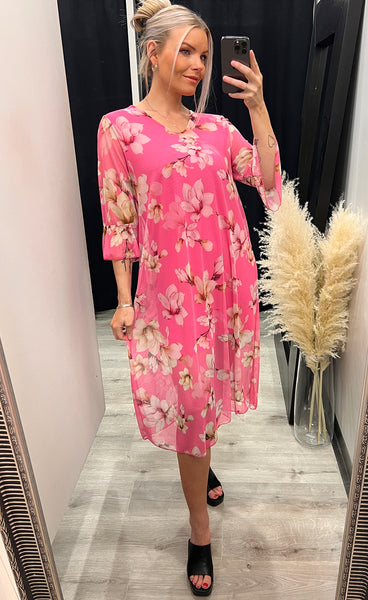 Khloe dress - pink/lily