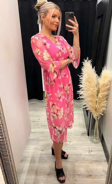 Khloe dress - pink/lily