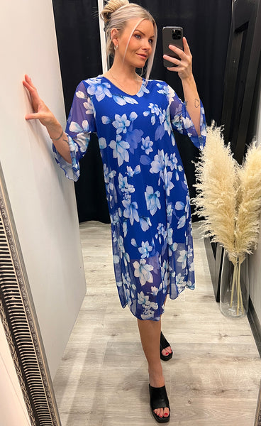 Khloe dress - blue/lily